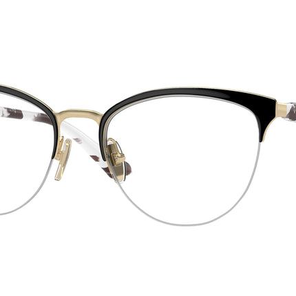 Vogue VO4304 Oval Eyeglasses  352-Top Black/Pale Gold 53-140-18 - Color Map Black