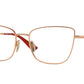 Vogue VO4307 Butterfly Eyeglasses  5152-Rose Gold/Top Red 54-140-17 - Color Map Gold