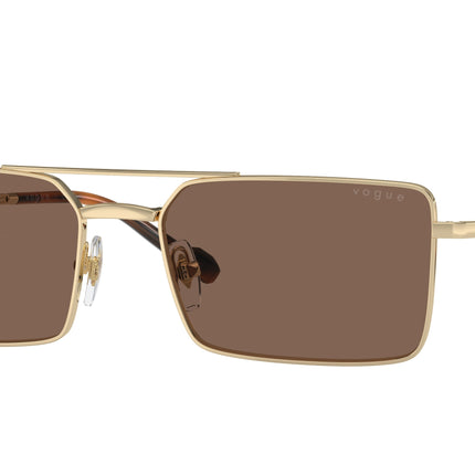Vogue VO4309S Rectangle Sunglasses  848/73-Pale Gold 57-145-18 - Color Map Gold