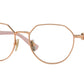 Vogue VO4311B Irregular Eyeglasses  5152-Rose Gold 53-140-18 - Color Map Gold