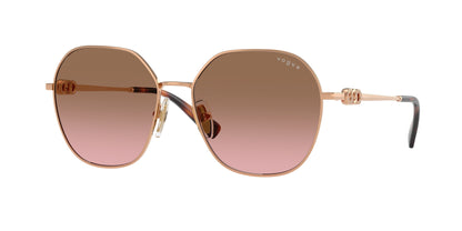 Vogue VO4318SB Irregular Sunglasses  515214-Rose Gold 55-140-16 - Color Map Gold