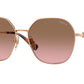 Vogue VO4318SB Irregular Sunglasses  515214-Rose Gold 55-140-16 - Color Map Gold