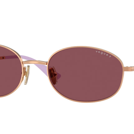 Vogue VO4323S Oval Sunglasses  51525Q-Rose Gold 56-140-20 - Color Map Gold