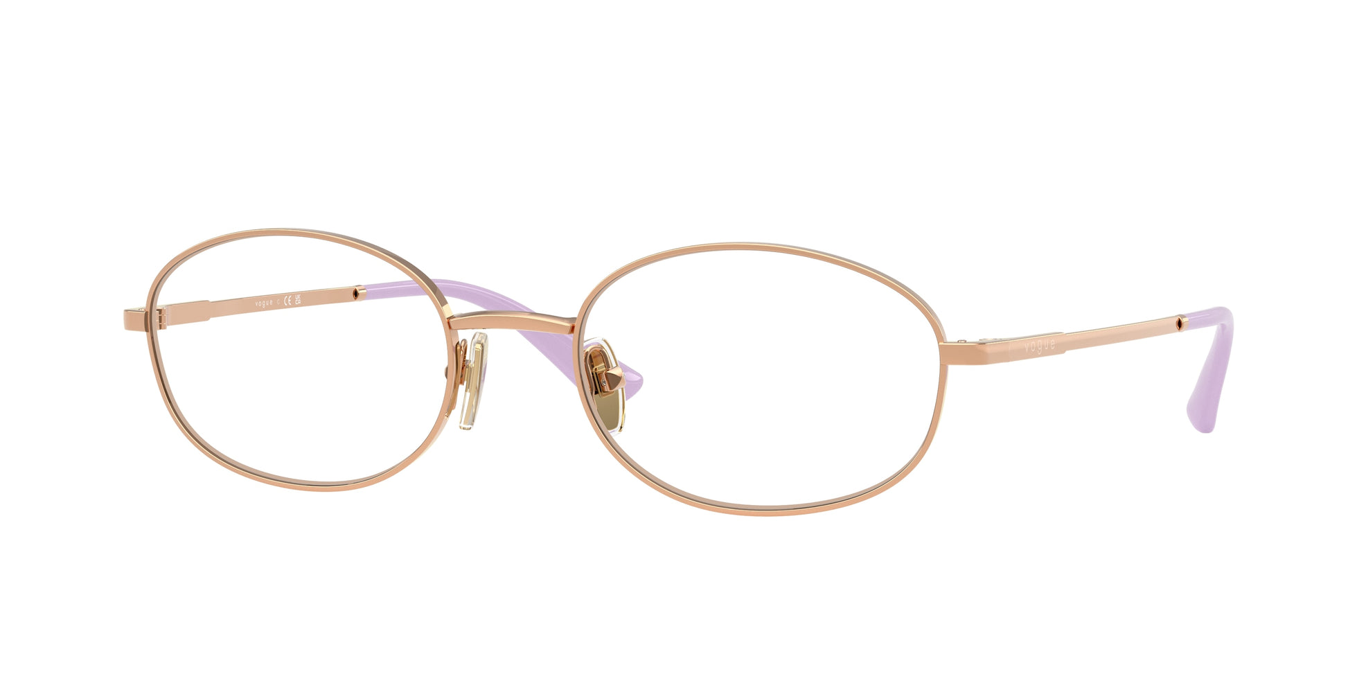 Vogue VO4326 Oval Eyeglasses  5152-Rose Gold 54-140-20 - Color Map Gold