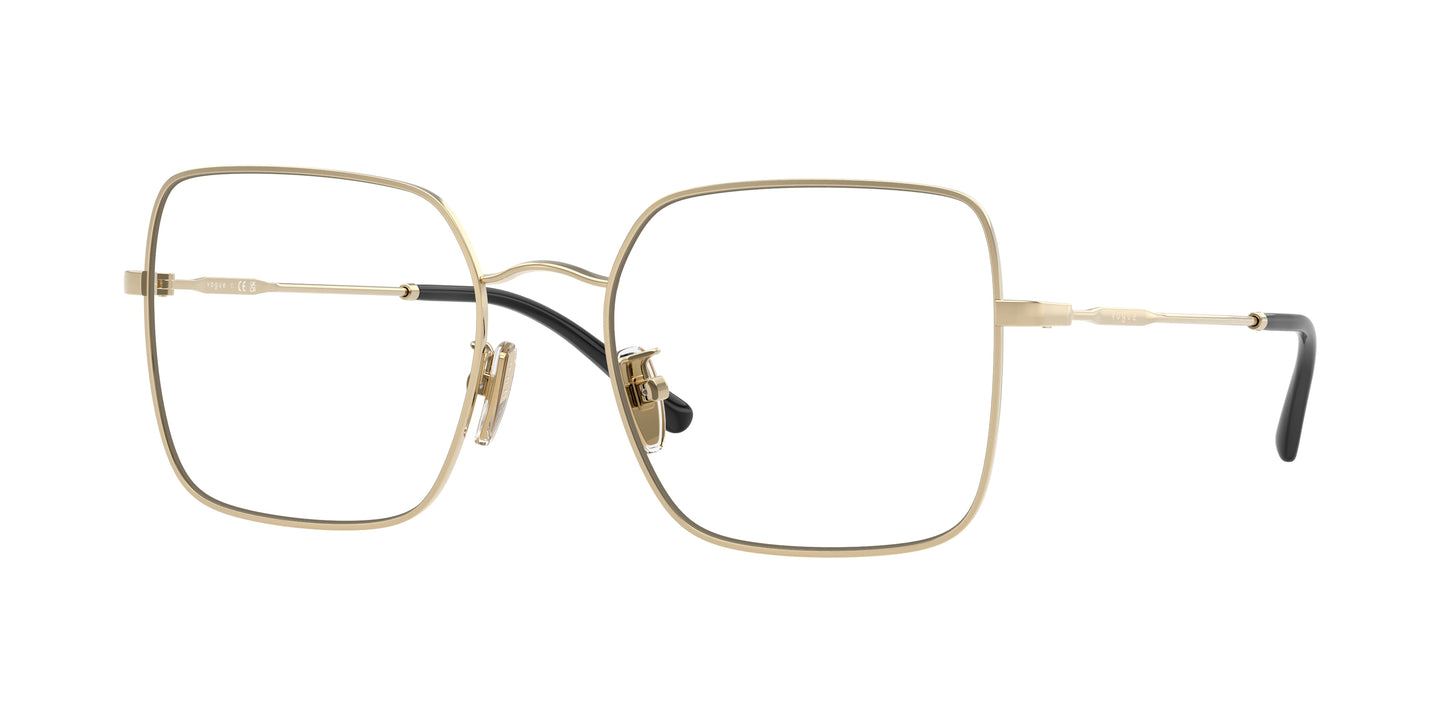 Vogue VO4328D Square Eyeglasses  848-Pale Gold 54-145-19 - Color Map Gold