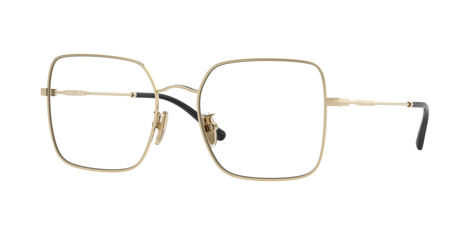 Vogue VO4328D Square Eyeglasses  848-Pale Gold 54-145-19 - Color Map Gold
