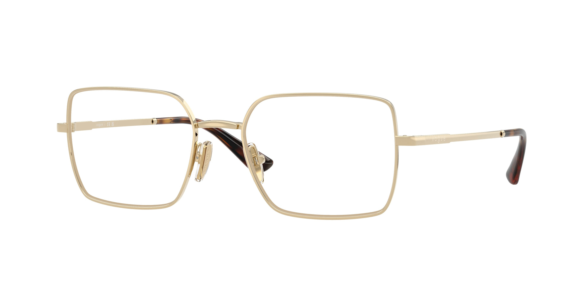 Vogue VO4340 Rectangle Eyeglasses  848-Pale Gold 53-140-18 - Color Map Gold