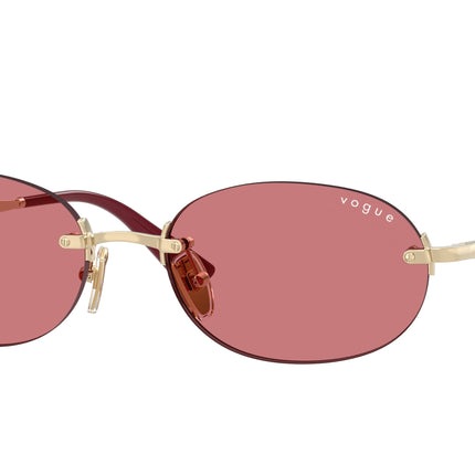 Vogue VO4342S Oval Sunglasses  848/75-Pale Gold 55-140-18 - Color Map Gold