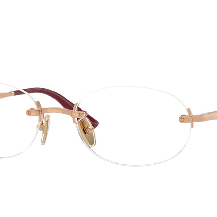 Vogue VO4343 Oval Eyeglasses  5152-Rose Gold 53-140-18 - Color Map Gold