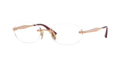 Vogue VO4343 Oval Eyeglasses  5152-Rose Gold 53-140-18 - Color Map Gold