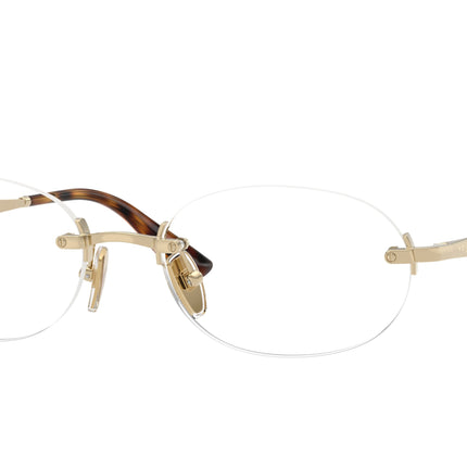 Vogue VO4343 Oval Eyeglasses  848-Pale Gold 53-140-18 - Color Map Gold