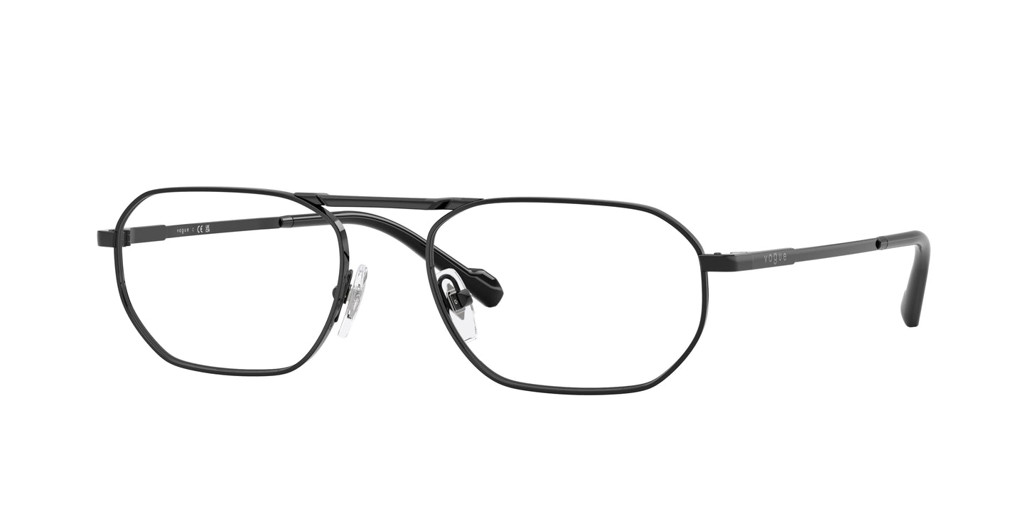 Vogue VO4347 Irregular Eyeglasses  352-Black 55-145-18 - Color Map Black
