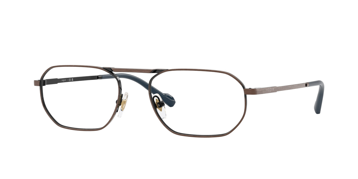 Vogue VO4347 Irregular Eyeglasses  5135-Antique Copper 53-145-18 - Color Map Brown