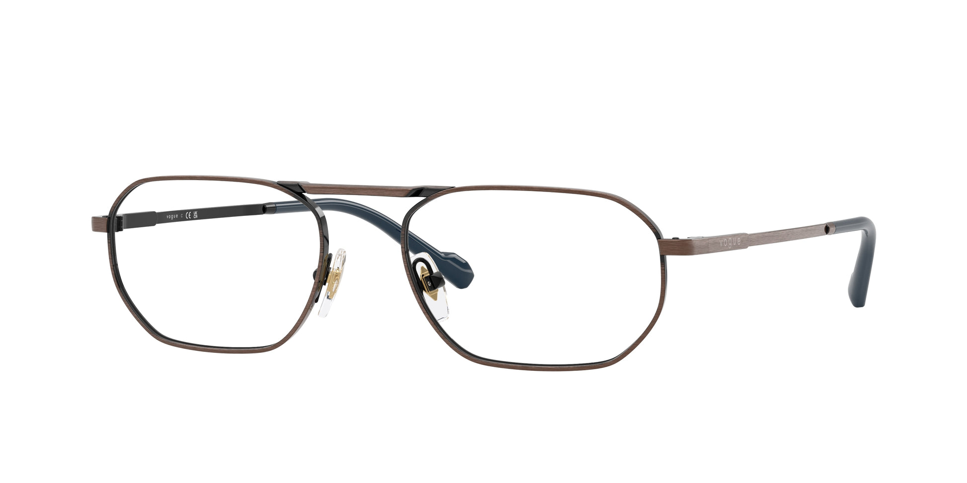Vogue VO4347 Irregular Eyeglasses  5135-Antique Copper 53-145-18 - Color Map Brown