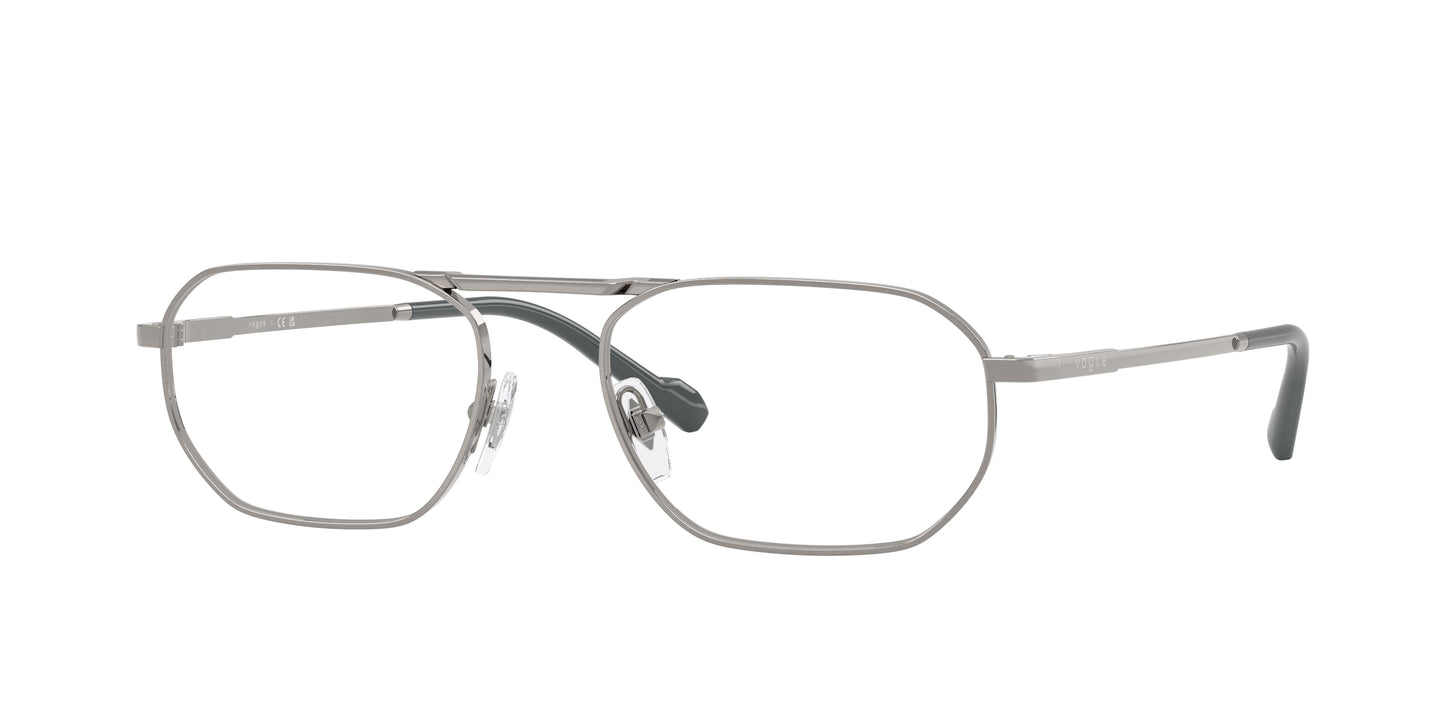 Vogue VO4347 Irregular Eyeglasses  5187-Brushed Gunmetal 53-145-18 - Color Map Grey