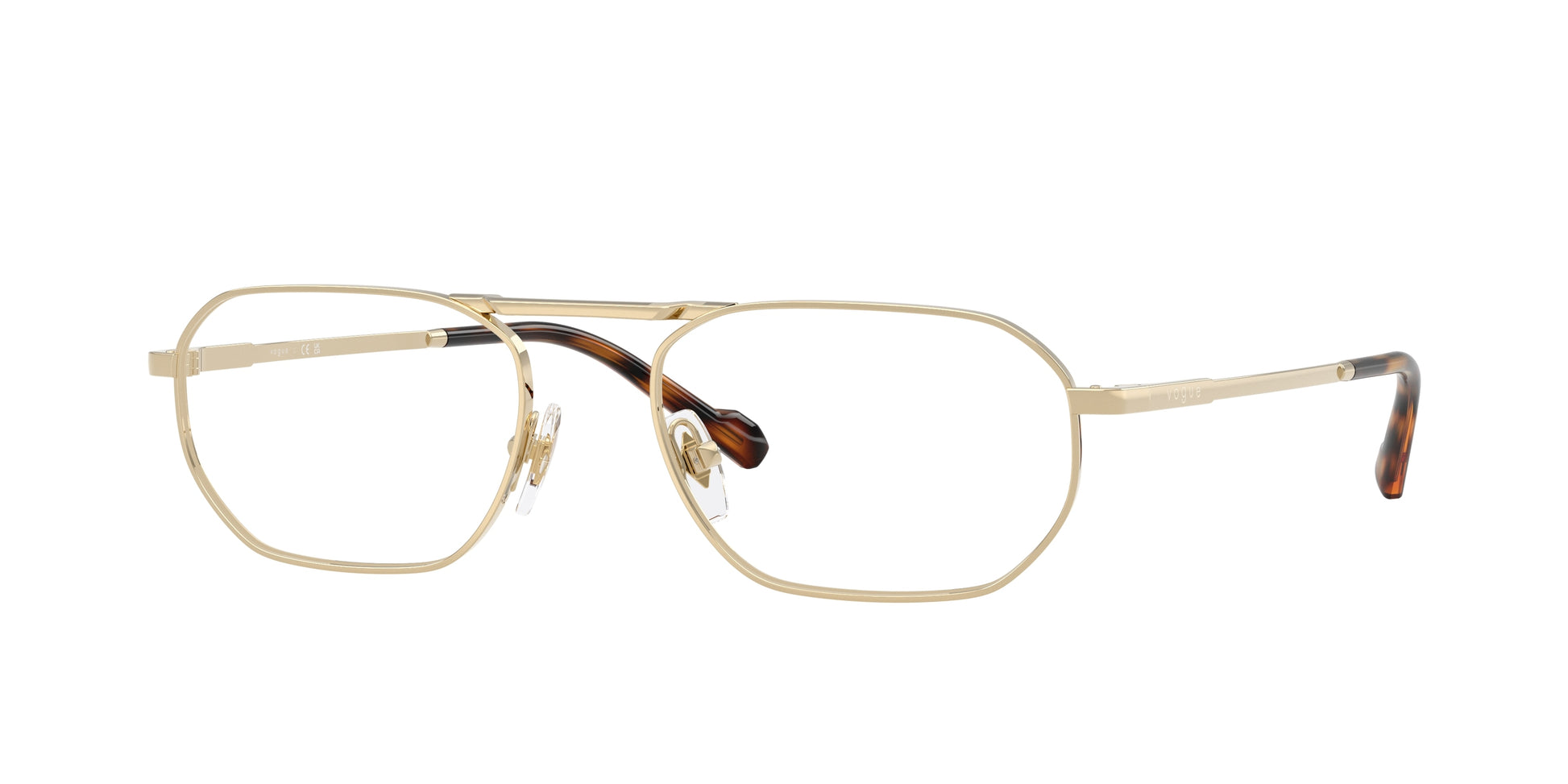 Vogue VO4347 Irregular Eyeglasses  848-Pale Gold 53-145-18 - Color Map Gold