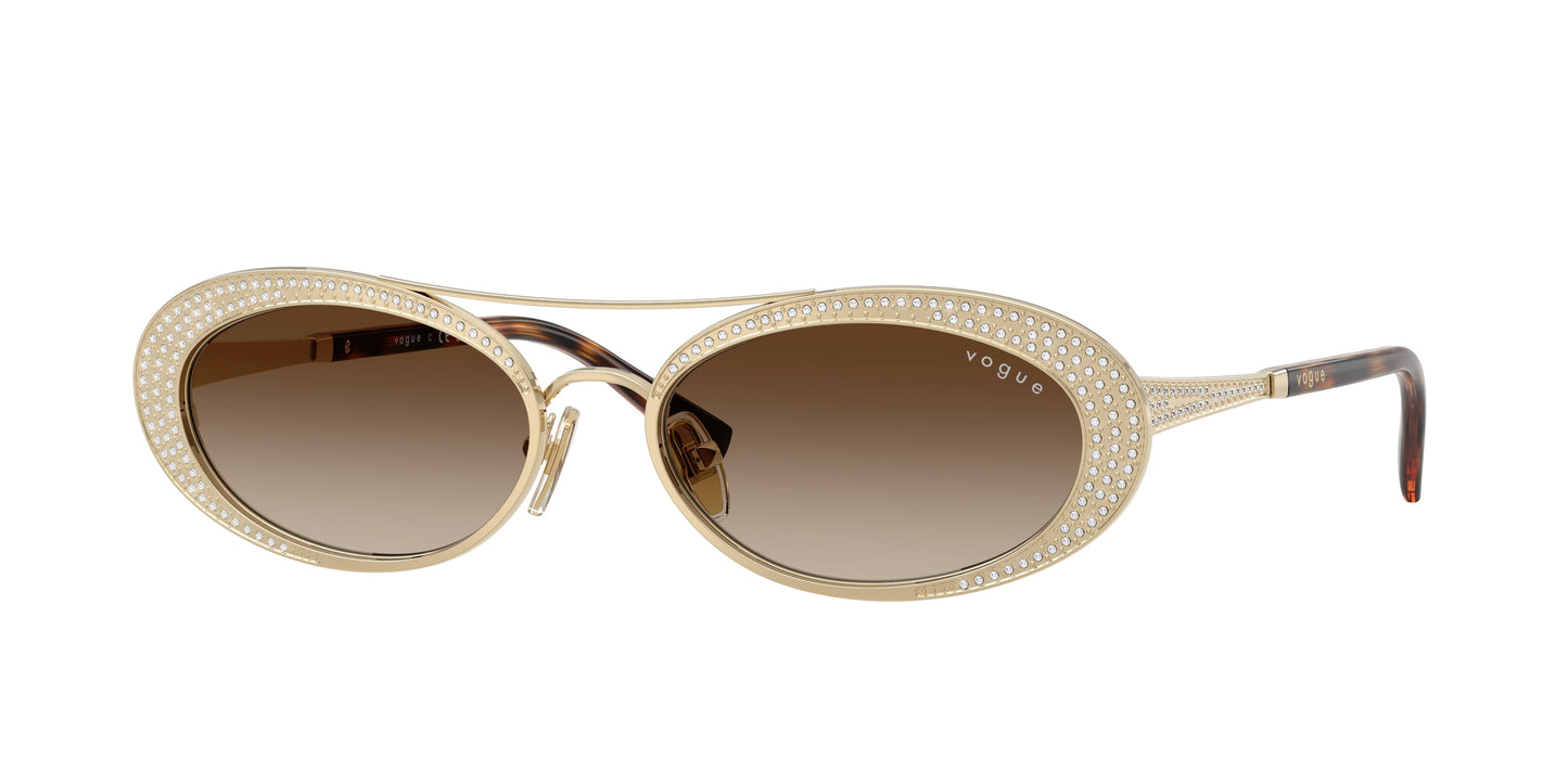 Vogue VO4348SB Oval Sunglasses  848/13-Pale Gold 54-140-17 - Color Map Gold