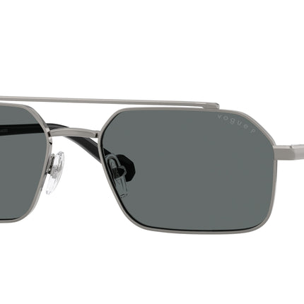 Vogue VO4356S Irregular Sunglasses  518781-Brushed Gunmetal 57-145-18 - Color Map Grey