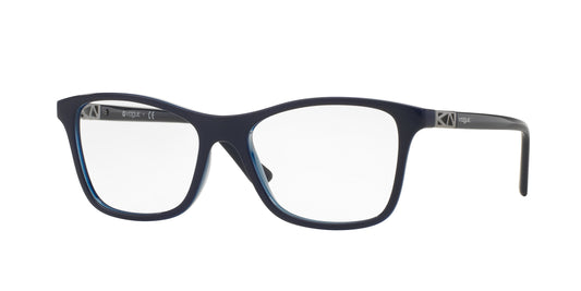 Vogue VO5028 Square Eyeglasses  2388-Top Dark Blue/Blue Transparent 53-140-17 - Color Map Blue