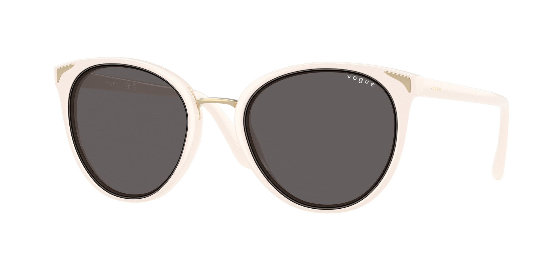 Vogue VO5230S Butterfly Sunglasses  312487-Full Ivory 54-140-21 - Color Map White