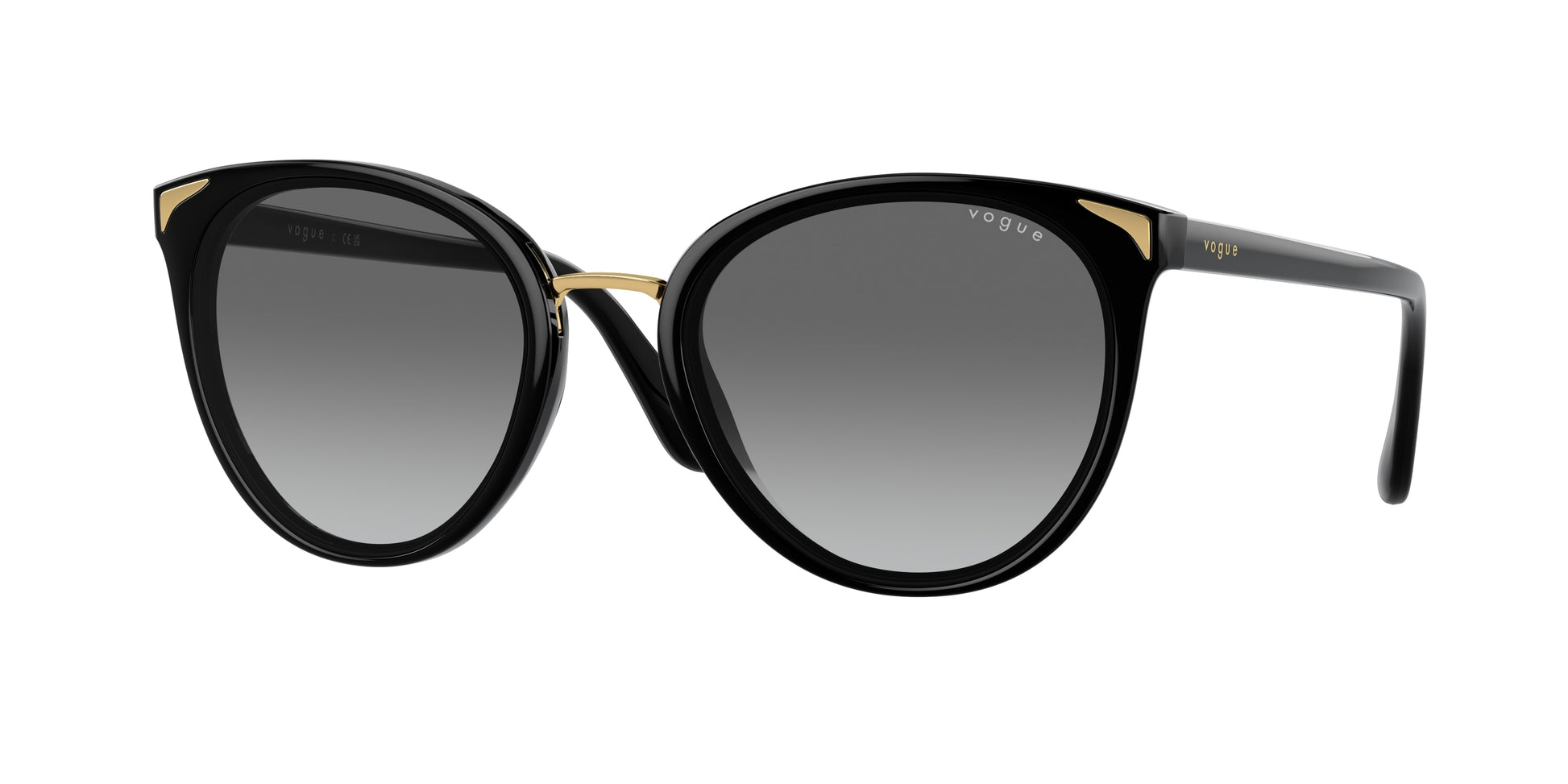 Vogue VO5230S Butterfly Sunglasses  W44/11-Black 54-140-21 - Color Map Black