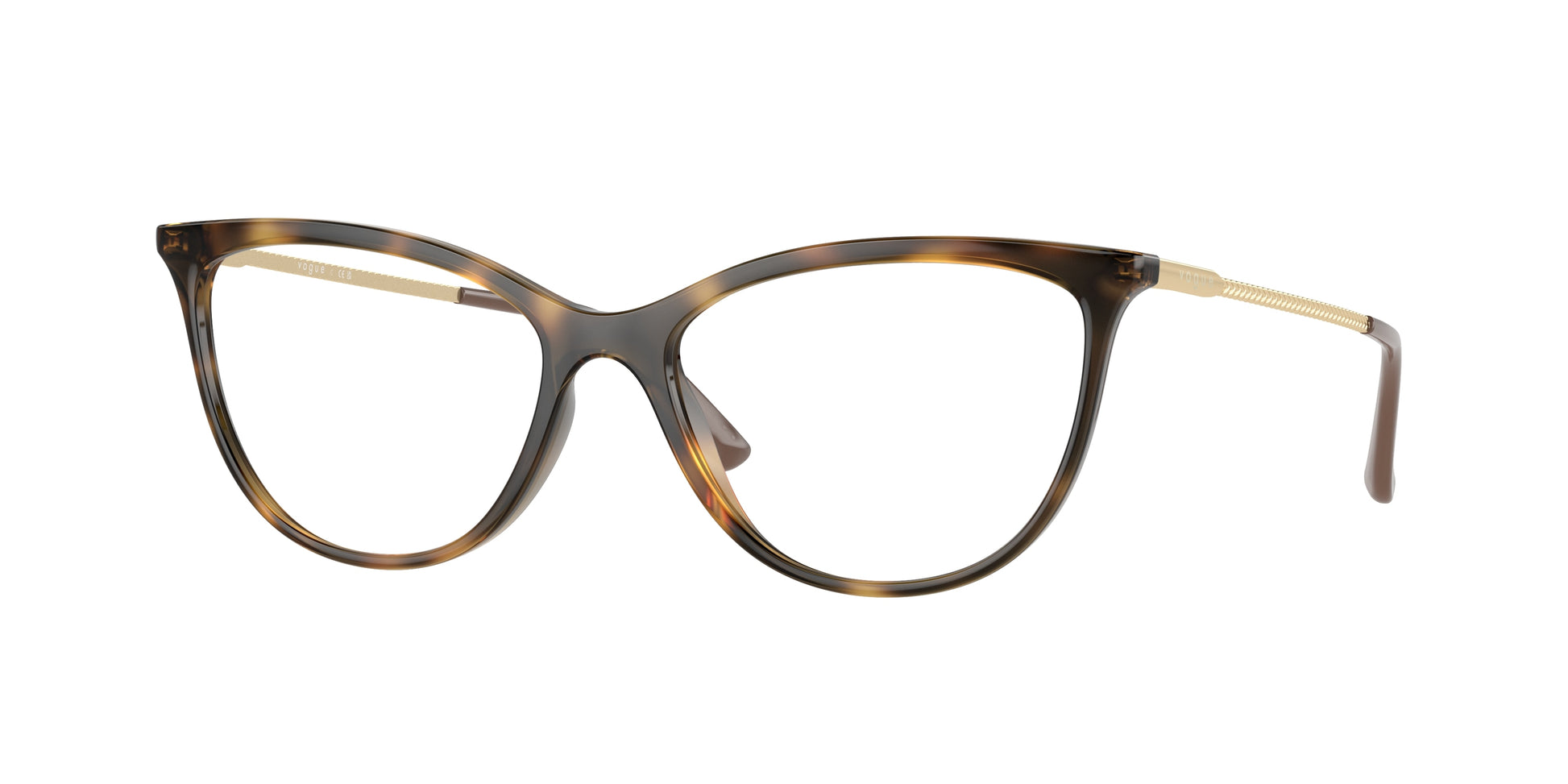 Vogue VO5239 Cat Eye Eyeglasses  W656-Dark Havana 54-140-16 - Color Map Brown