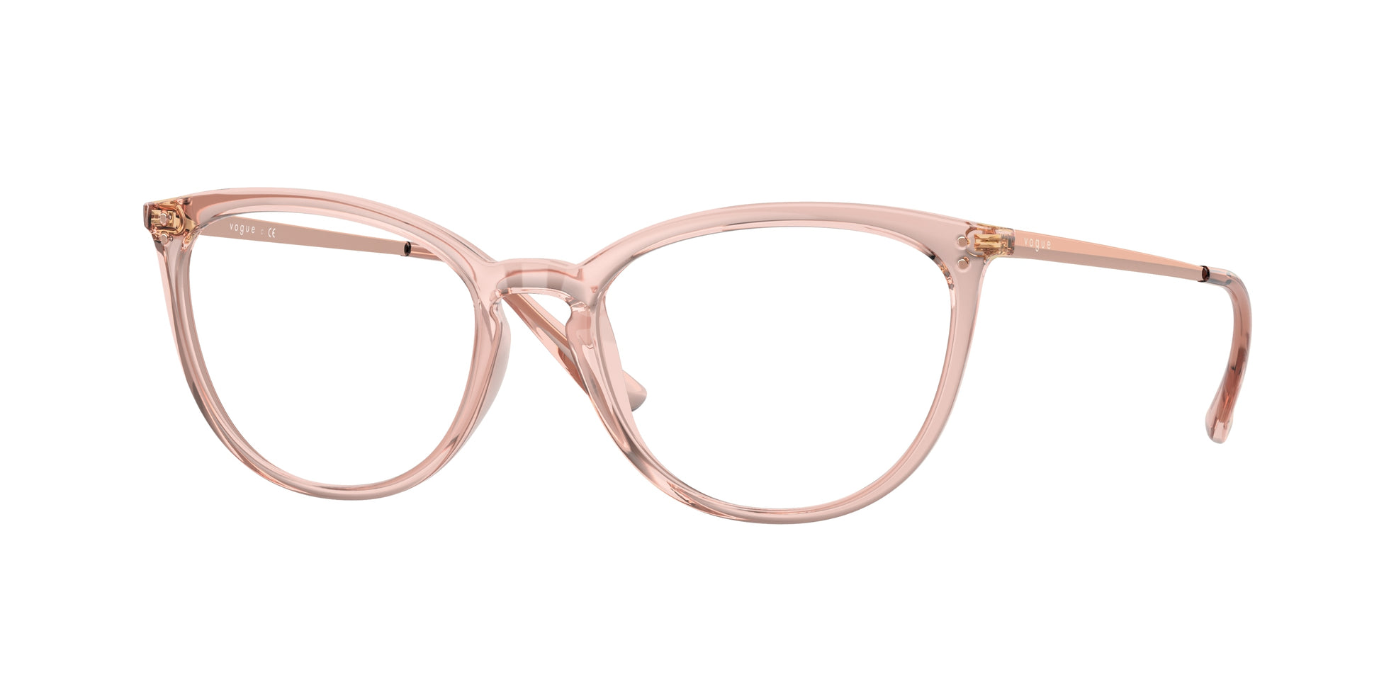 Vogue VO5276 Cat Eye Eyeglasses  2864-Transparent Pink 51-140-17 - Color Map Pink