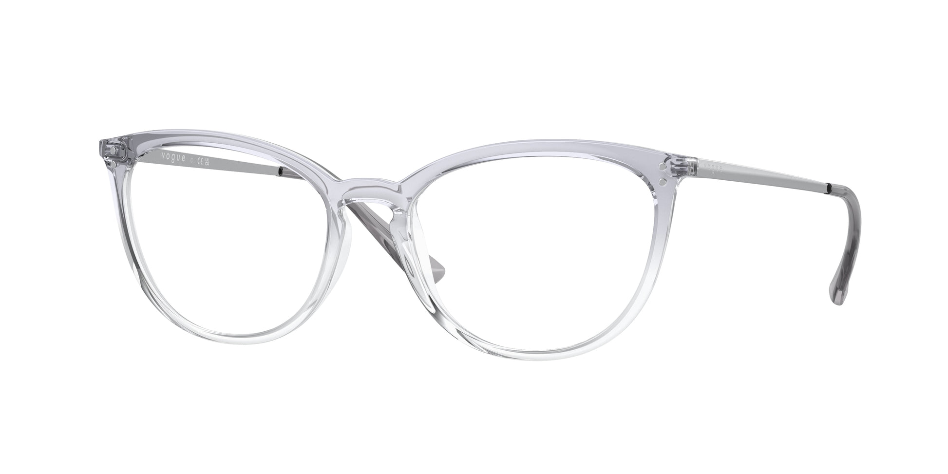 Vogue VO5276 Cat Eye Eyeglasses  3035-Top Gradient Blue/Crystal 53-140-17 - Color Map Blue