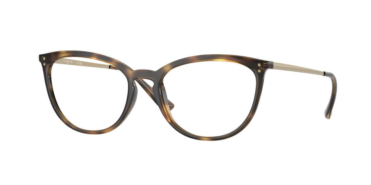 Vogue VO5276 Cat Eye Eyeglasses  W656-Dark Havana 53-140-17 - Color Map Brown