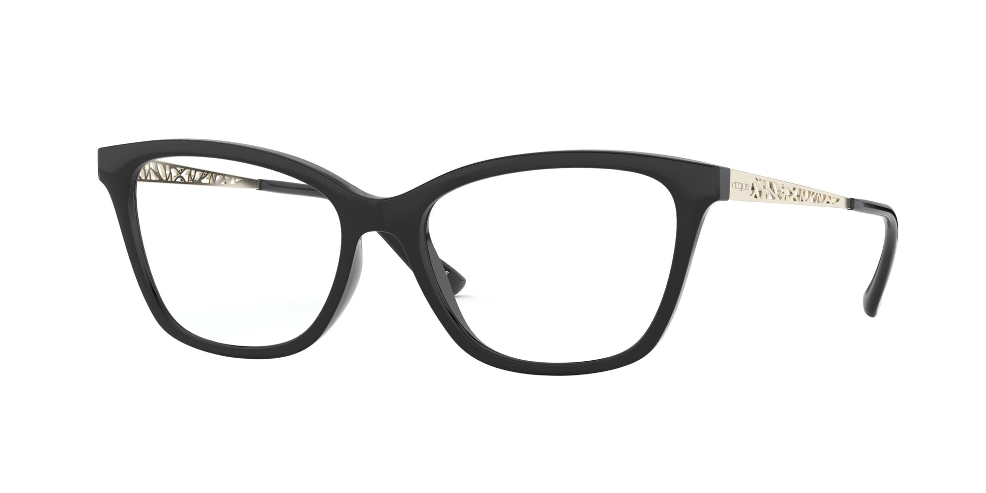 Vogue VO5285 Square Eyeglasses  W44-Black 53-140-16 - Color Map Black