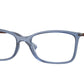 Vogue VO5305B Rectangle Eyeglasses  2762-Transparent Blue 54-135-17 - Color Map Blue