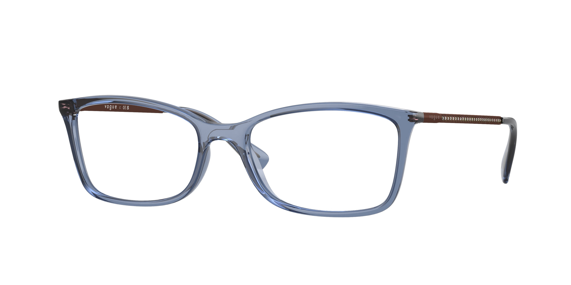 Vogue VO5305B Rectangle Eyeglasses  2762-Transparent Blue 54-135-17 - Color Map Blue