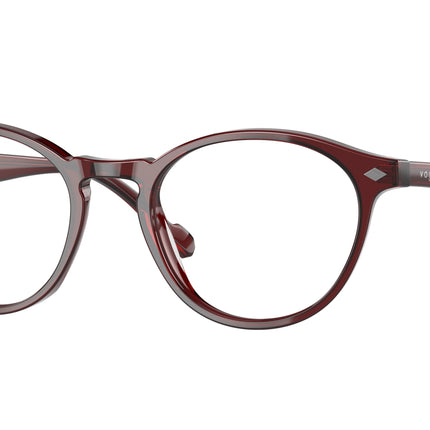 Vogue VO5326 Oval Eyeglasses  2924-Transparent Bordeaux 51-145-19 - Color Map Red