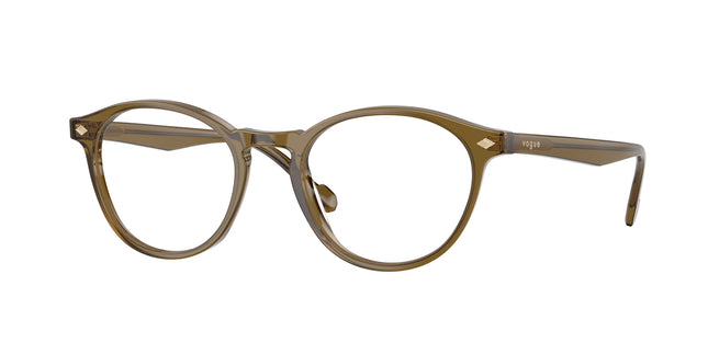 Vogue VO5326 Oval Eyeglasses  3260-Transparent Olive Green 51-145-19 - Color Map Green