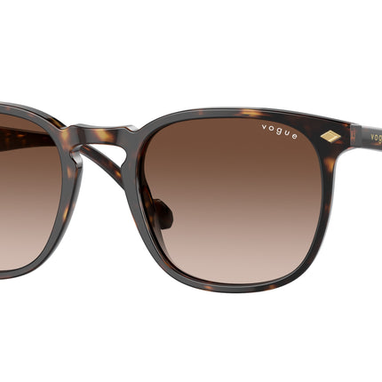 Vogue VO5328S Square Sunglasses  W65613-Dark Havana 49-145-20 - Color Map Brown