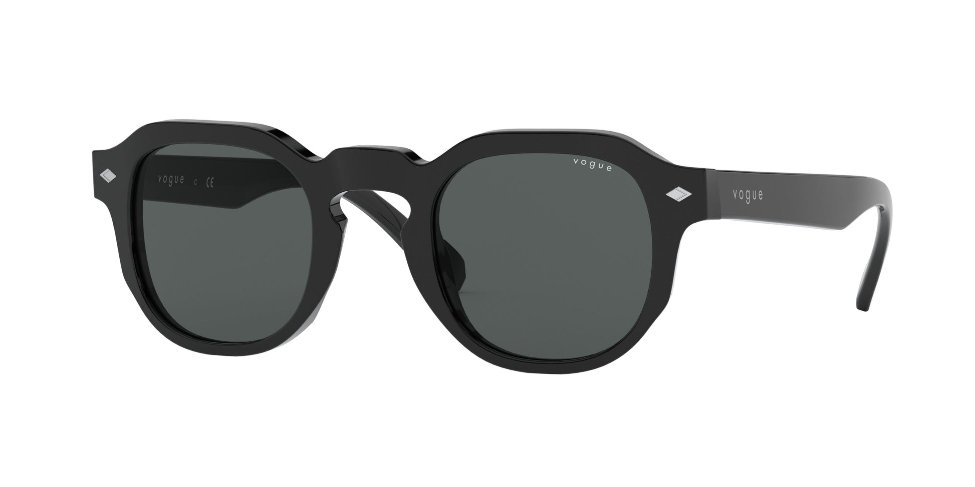 Vogue VO5330S Square Sunglasses  W44/87-Black 46-145-24 - Color Map Black
