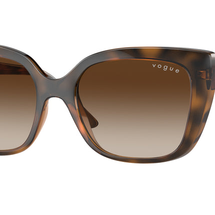 Vogue VO5337S Square Sunglasses  238613-Dark Havana 53-140-18 - Color Map Brown