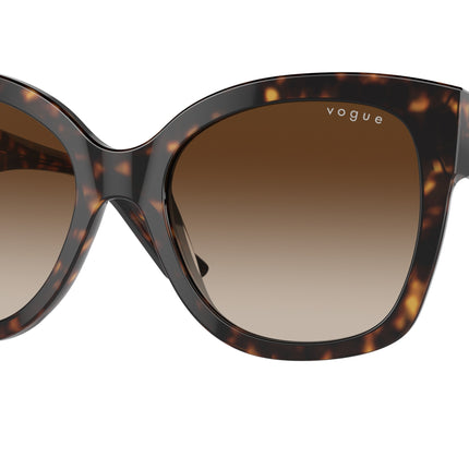 Vogue VO5338S Pillow Sunglasses  W65613-Dark Havana 54-140-19 - Color Map Brown