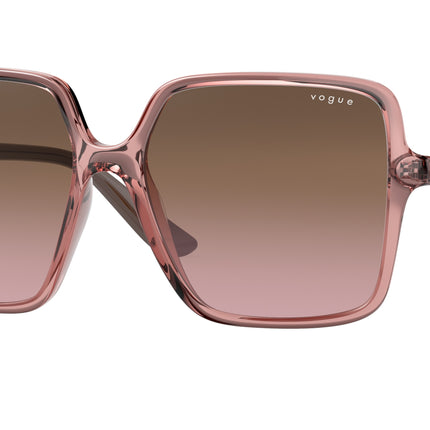 Vogue VO5352SF Square Sunglasses  288314-Transparent Coral 56-140-16 - Color Map Orange