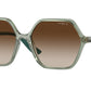 Vogue VO5361S Rectangle Sunglasses  302213-Transparent Light Green 55-140-16 - Color Map Green
