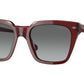 Vogue VO5380S Pillow Sunglasses  292411-Transparent Bordeaux 50-145-18 - Color Map Red