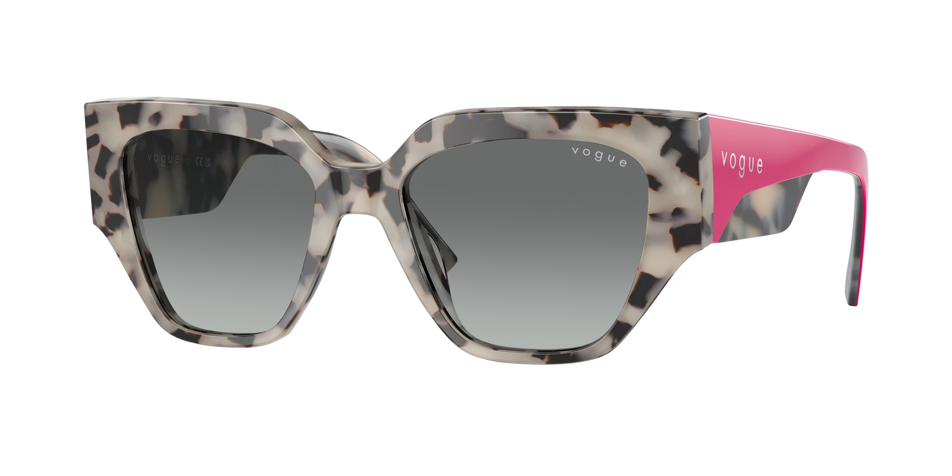 Vogue VO5409S Irregular Sunglasses  307611-Ivory/Beige Tortoise 52-140-18 - Color Map Tortoise