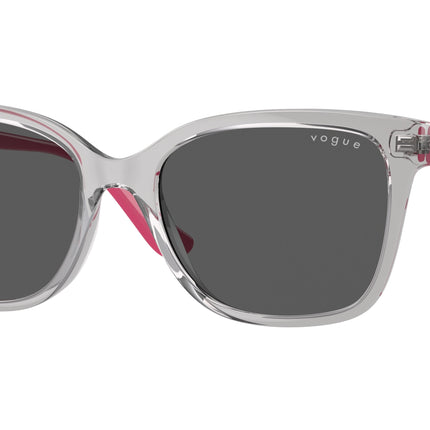 Vogue VO5426SF Rectangle Sunglasses  282087-Transparent Grey 55-140-17 - Color Map Grey