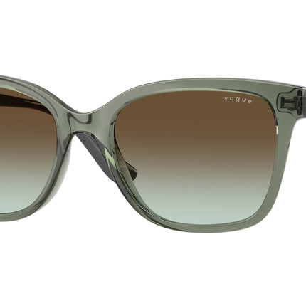 Vogue VO5426S Pillow Sunglasses  3086E8-Transparent Mallard Green 54-140-18 - Color Map Green