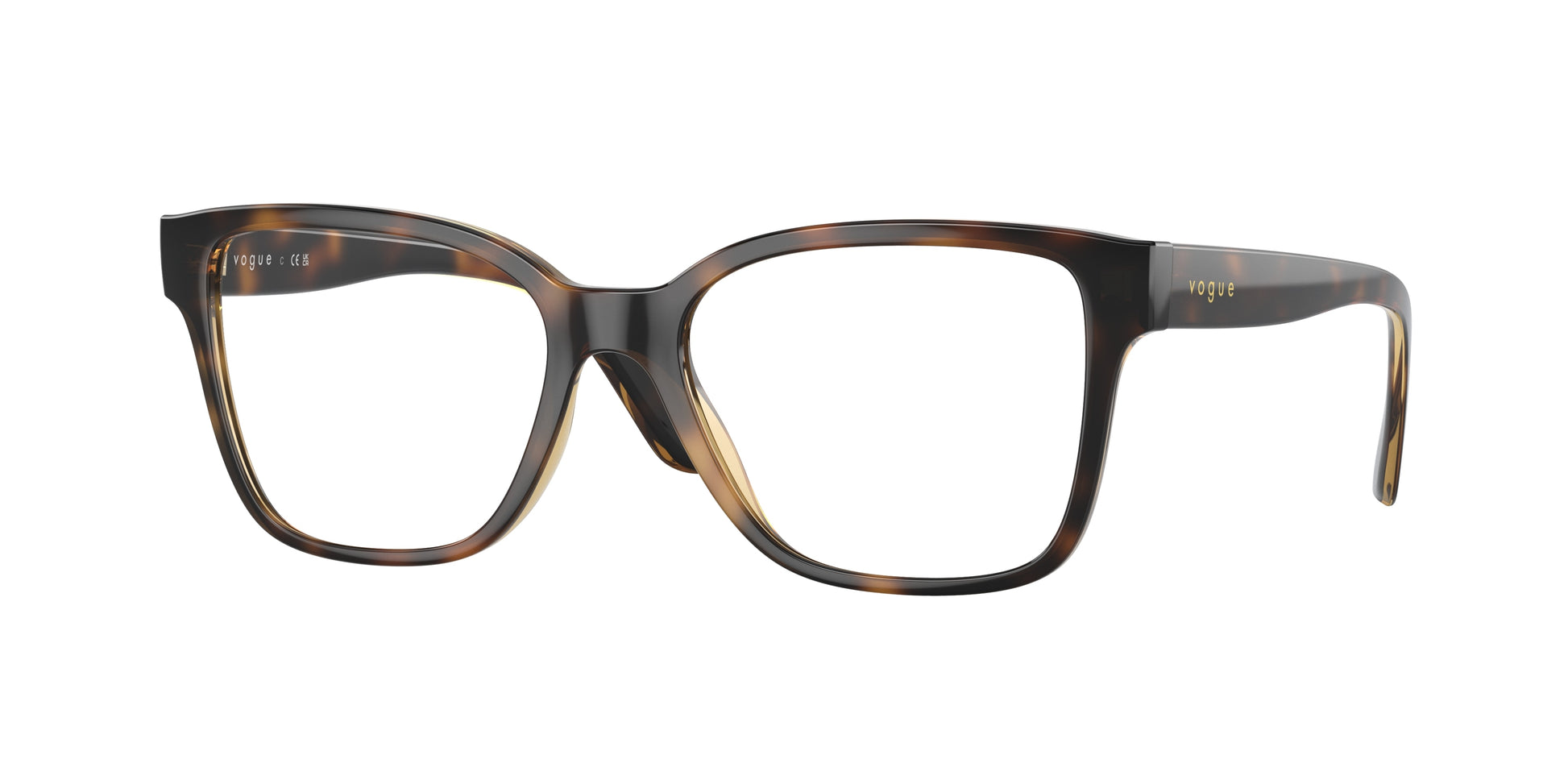 Vogue VO5452 Square Eyeglasses  W656-Dark Havana 53-140-17 - Color Map Brown