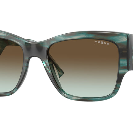 Vogue VO5462S Square Sunglasses  3088E8-Green Havana 54-140-18 - Color Map Green
