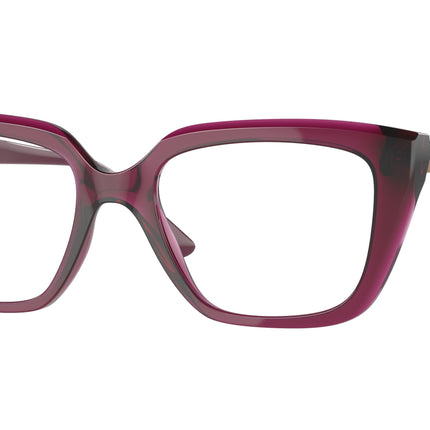 Vogue VO5477B Rectangle Eyeglasses  2989-Transparent Cherry 52-140-18 - Color Map Violet