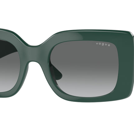 Vogue VO5481S Rectangle Sunglasses  305011-Full Dark Green 52-135-21 - Color Map Green