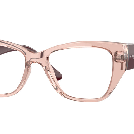 Vogue VO5483 Butterfly Eyeglasses  2864-Transparent Pink 52-135-16 - Color Map Pink