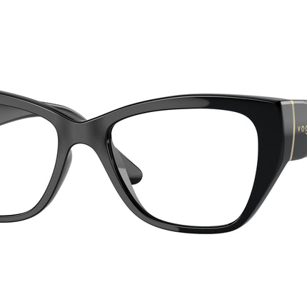 Vogue VO5483 Butterfly Eyeglasses  W44-Black 52-135-16 - Color Map Black